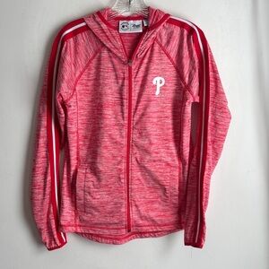 MLB | Philadelphia Phillies Red Zip-Up Hoodie Jacket SZ S